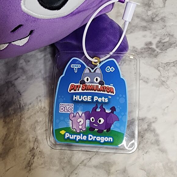 Pet Simulator Purple Dragon Huge Pets Plush with Exclusive DLC - Picture 3 of 5
